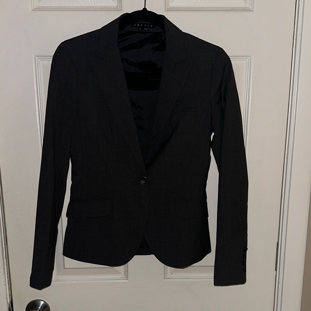 Theory Elegant Charcoal Grey Jacket